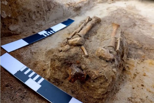 The remains were found in a mass, unmarked graveyard