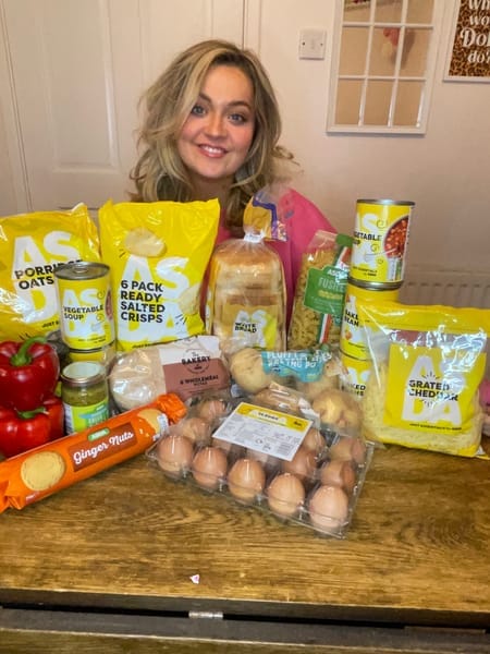 The 27-year-old actress has shown off her £15 Asda shopping collection