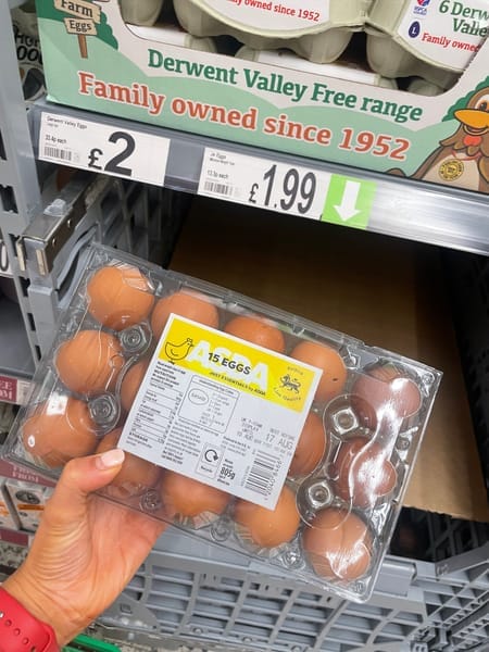 Asda eggs are among the essentials she suggests