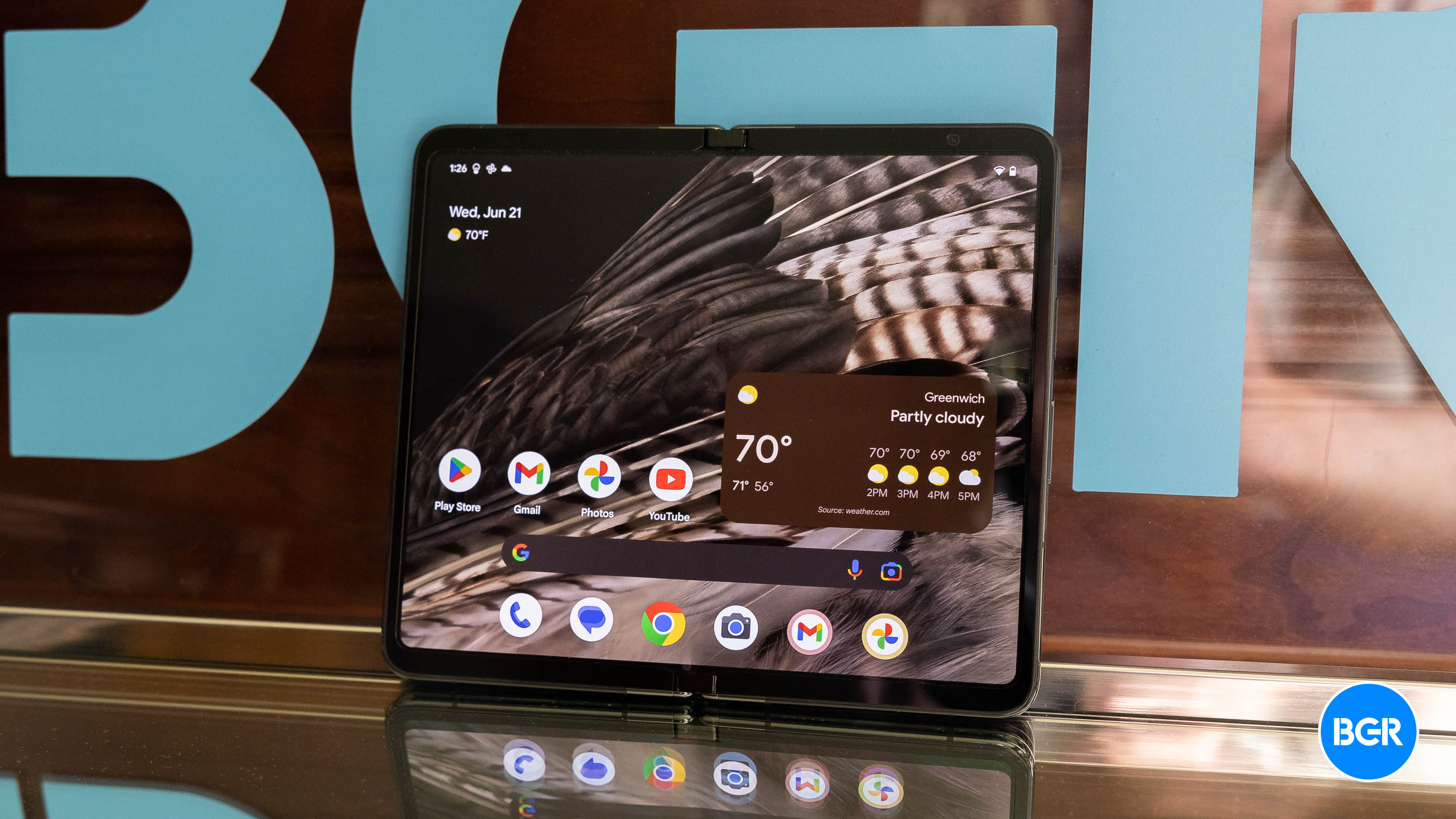 Google Pixel Fold smartphone unfolded.