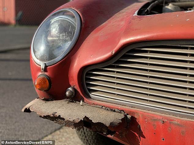 The classic vintage car had so many holes in it it 'looked like Swiss cheese', pictured bottom right