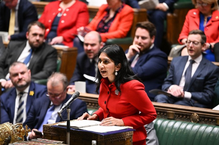 Suella Braverman speaking in the House of Commons