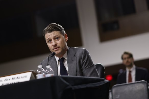 McKenzie speaks during a Senate Banking, Housing, and Urban Affairs Committee hearing on FTX in Washington, DC on December. 14, 2022.