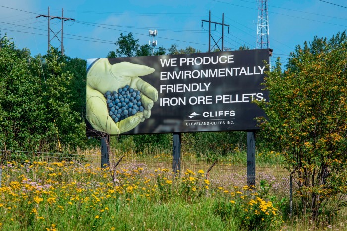 Cleveland-Cliffs sign in Silver Bay, Minnesota 