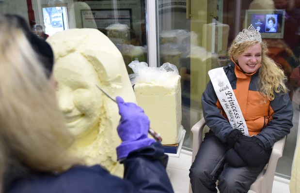  A princess gets her head carved in butter