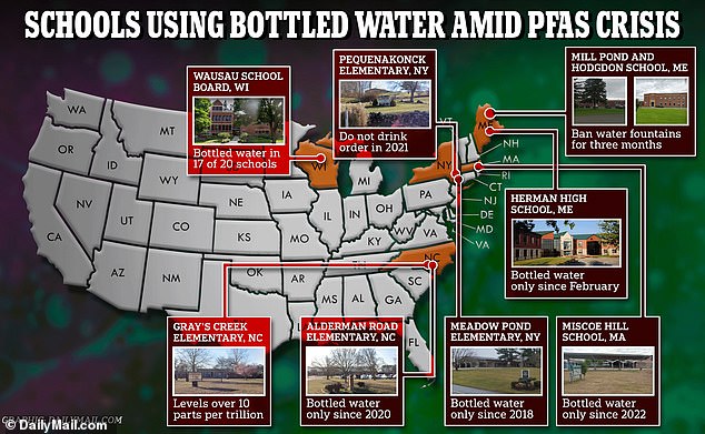 The problem affecting schools is of particular concern given the ties between PFAS and developmental delays in children, as they have been linked to disruption to hormone pathways crucial for human growth and development
