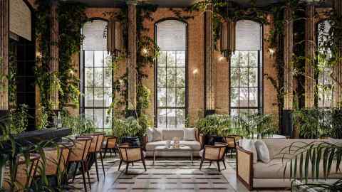 The Winter Garden at The Towers at the Waldorf Astoria in New York