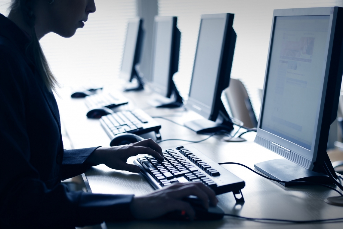 Woman at computer