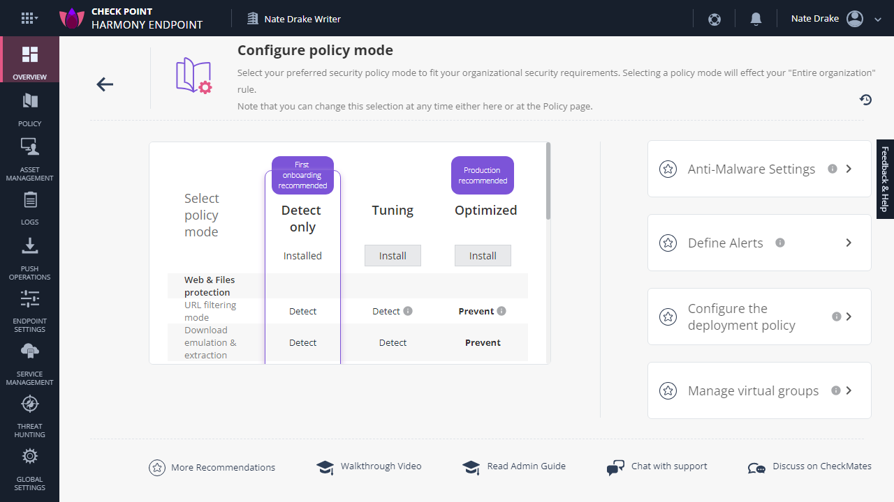 Check Point Harmony Endpoint: Setup