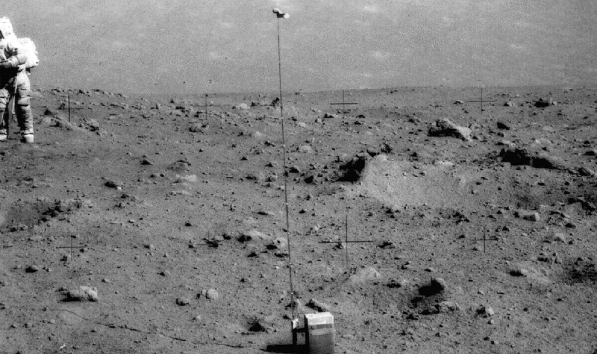 One of the seismometers left on the Moon by Apollo 17