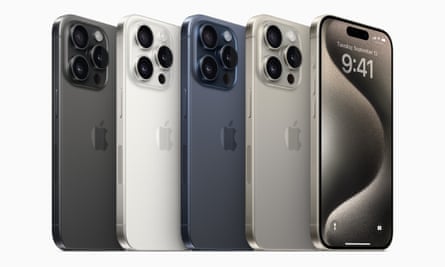 The iPhone 15 Pro comes in a range of colours, including natural titanium.