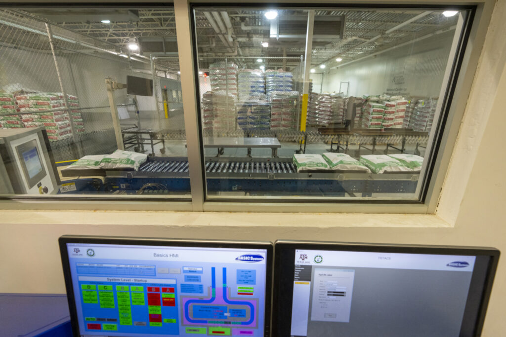 Ebeam facility window showing different materials to be procesed