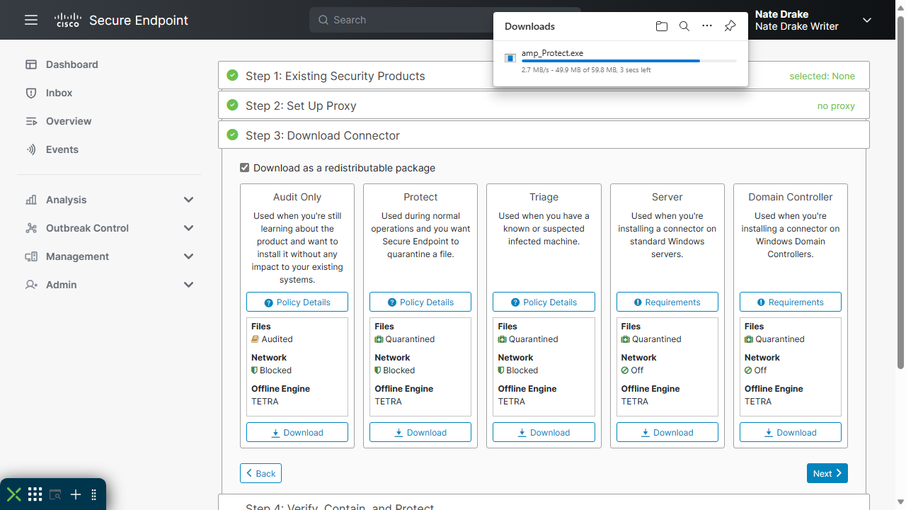 Cisco Secure Endpoint: Setup