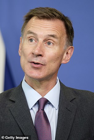 Wishful thinking: Chancellor Jeremy Hunt