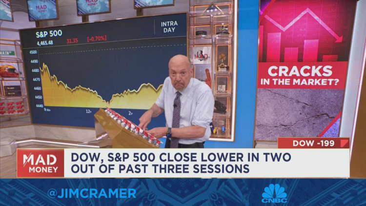 We're going to have to learn to live with a market slowdown, says Jim Cramer