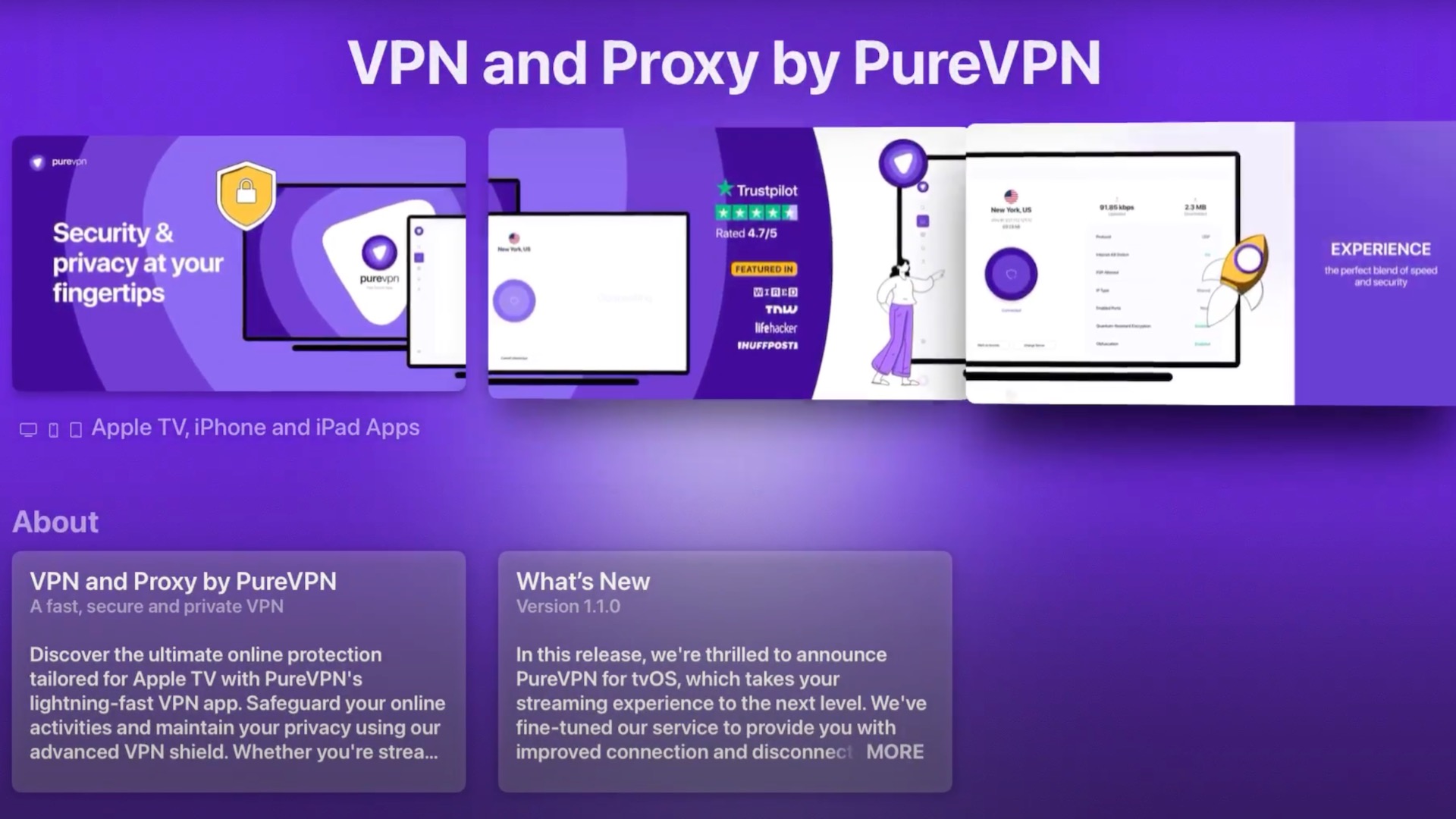 PureVPN Apple TV App on App Store