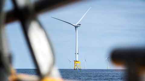 Wind turbines at the Seagreen Offshore Wind Farm