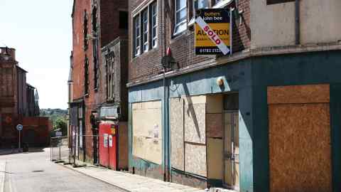 Empty shops in Burslem Town Center