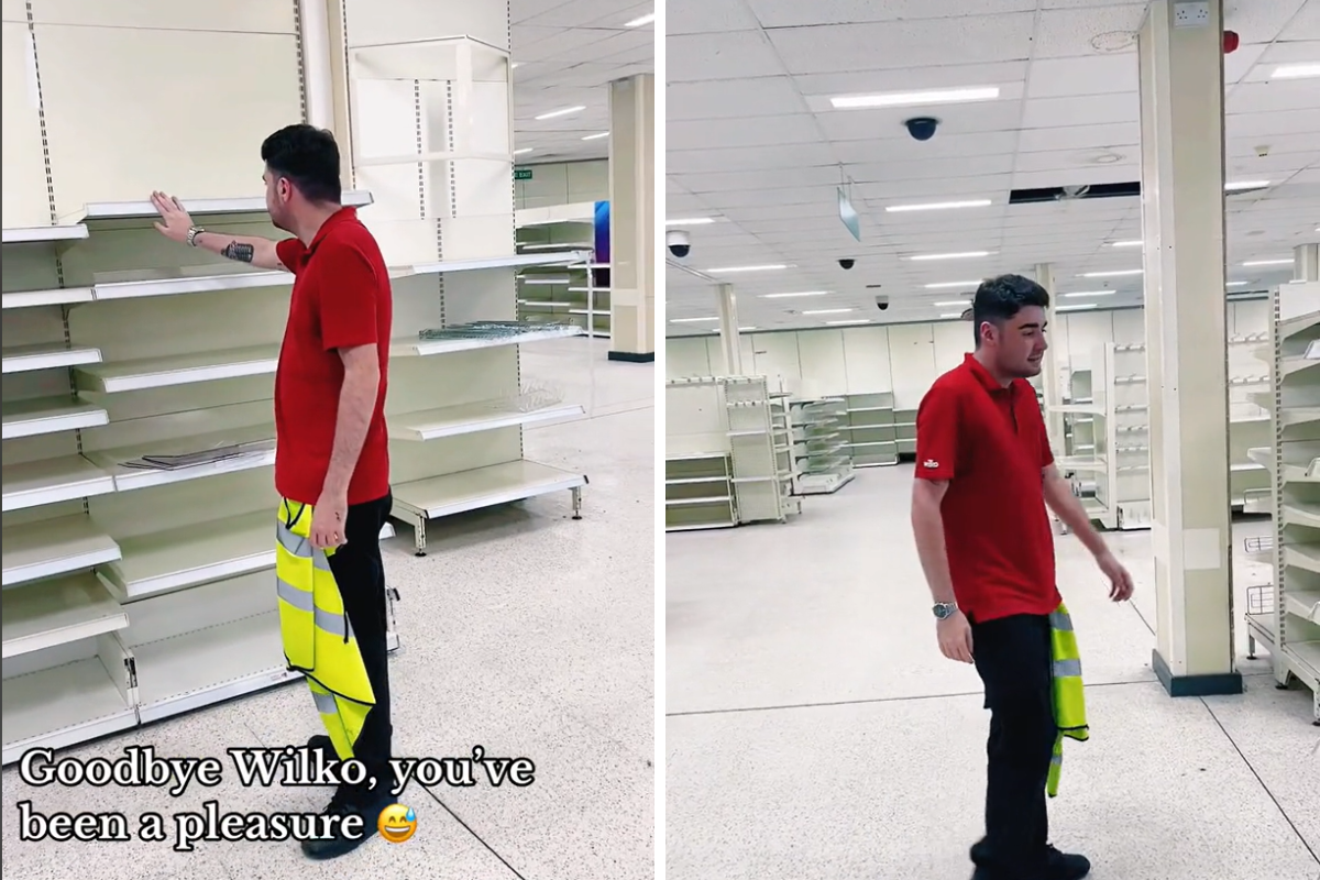 Wilko shoppers have been left in tears after a worker bid farewell to their empty store