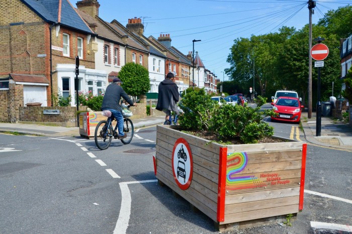 A low-traffic neighbourhood in Haringey borough, London 