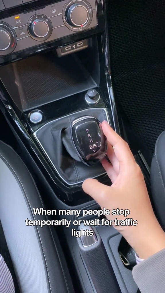 Putting the gear stick into N when parked or stopped at traffic lights is just one of the three uses explained by the woman