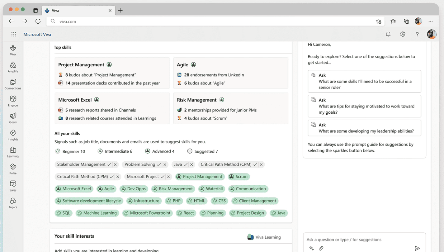 Microsoft Viva Skills