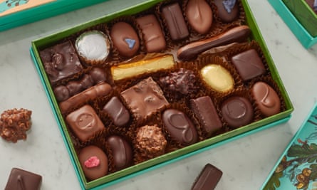 A Fortnum and Mason chocolate selection box.