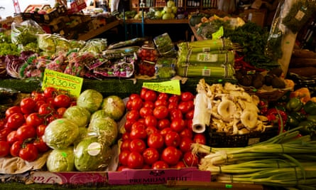 Some of the fresh produce at McCall’s Organics, Manchester.