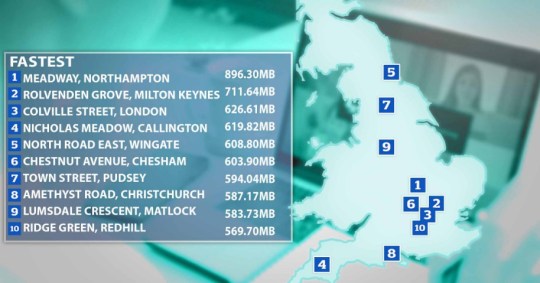 A map of the fastest broadband 