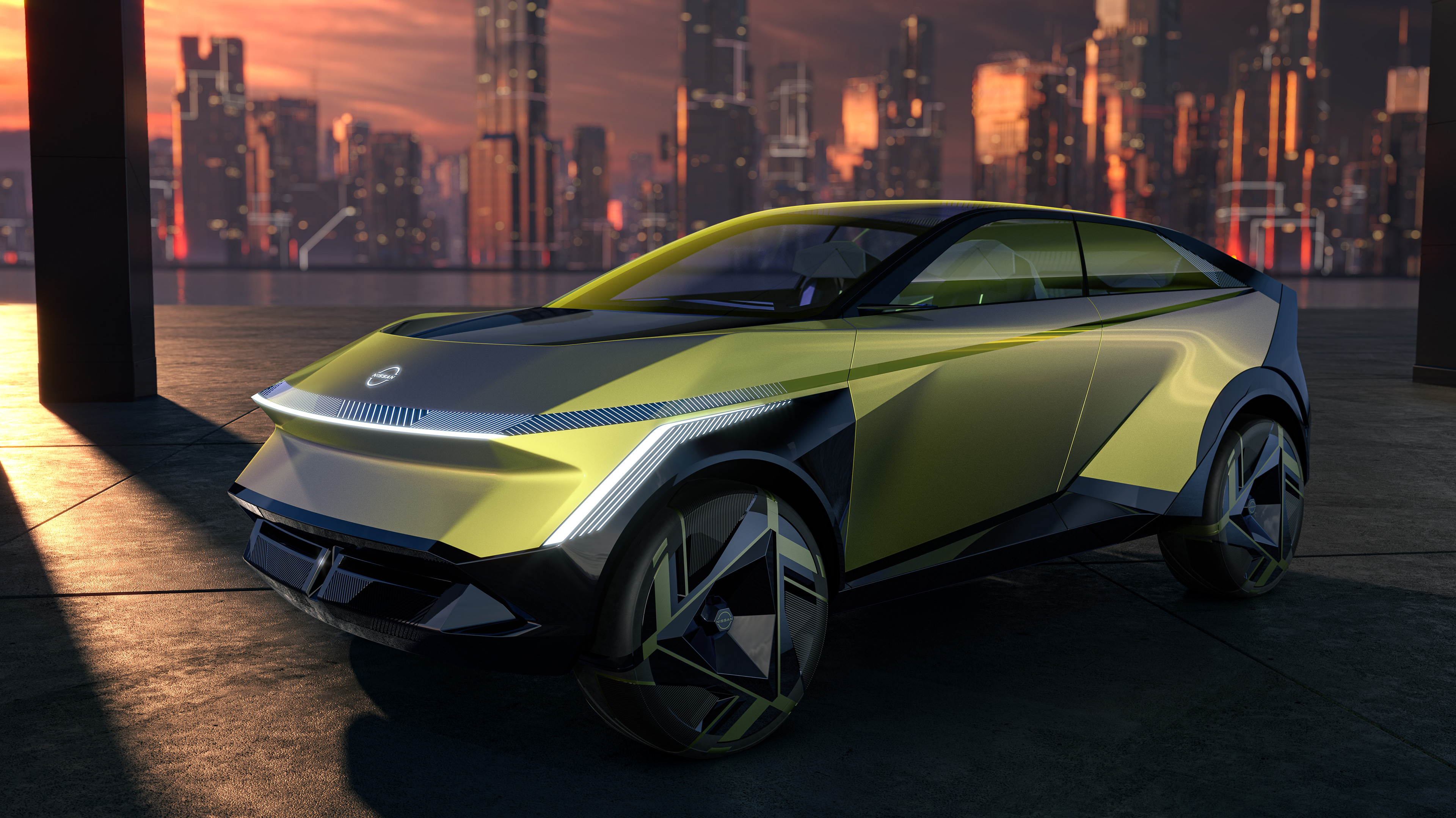 The Hyper Urban lime yellow car