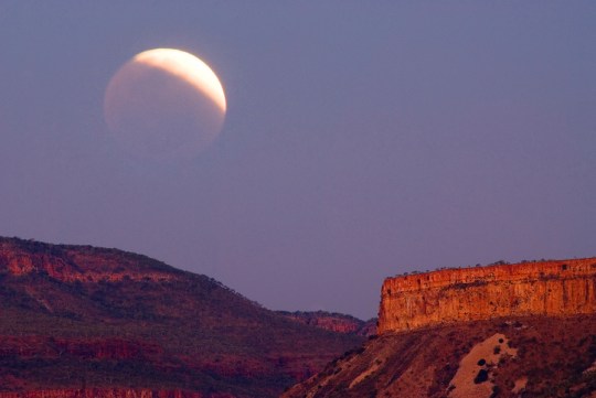 A partial eclipse over Australia