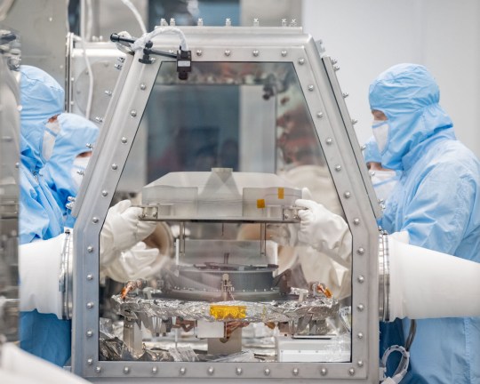 The sample will only be opened inside a special glovebox, to prevent contamination by Earth's atmosphere