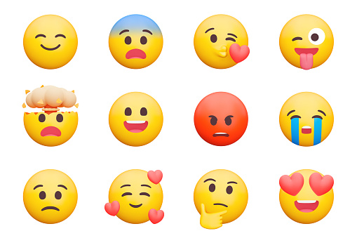 Emoji 3d icon set.