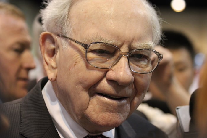 Warren Buffett at a conference.