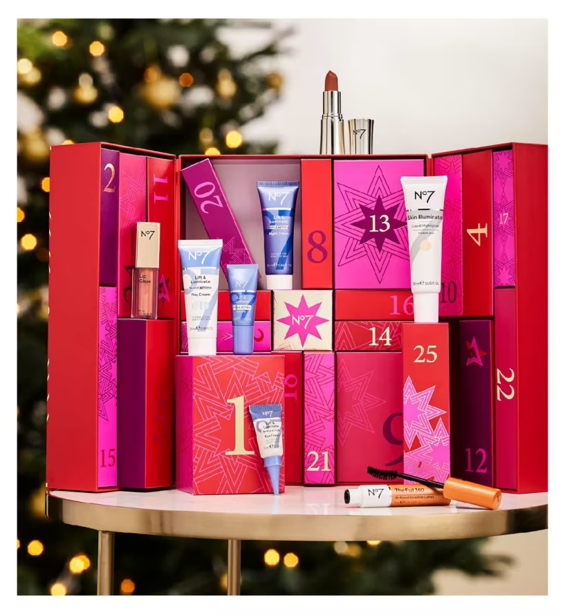 Three £55 calendars provide the buyer with up to £224 worth of skincare products from the Boots Brand No.7