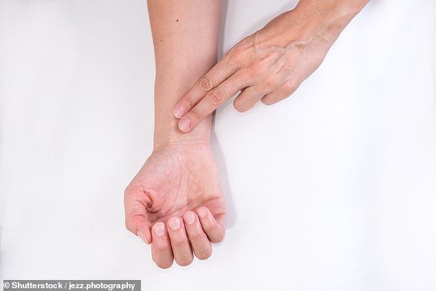 A simple finger-tapping technique can lower anxiety within minutes, a study has shown (stock image)