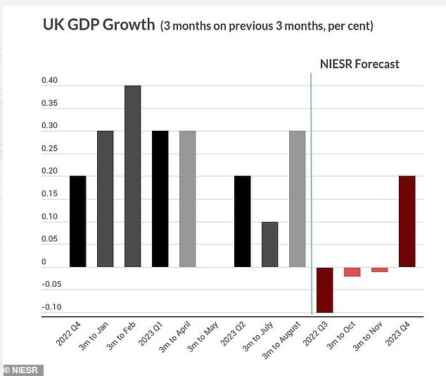 The National Institute of Economic and Social Research expects a tough end to 2023