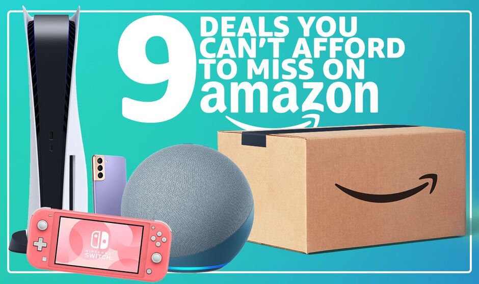 an amazon logo surrounded by devices available in the latest prime day sale