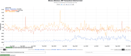 XRP daily transactions