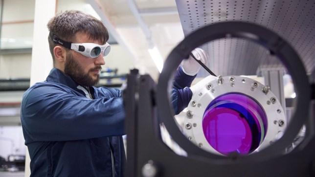 The Vulcan laser - which currently holds the title of the world's most powerful. Pic: Fisher Studios hand out image