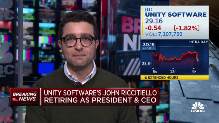 Unity Software's John Riccitiello retiring as president and CEO