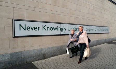 Shoppers by never knowingly undersold sign