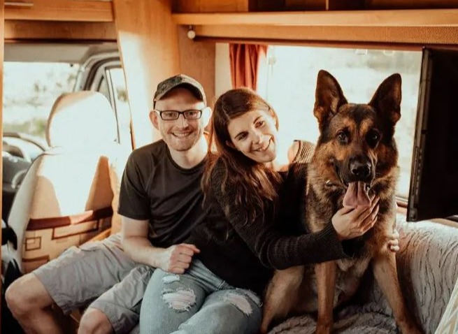 Laura 33, and Karl 34, moved into a campervan and saved thousands on bills and managed to pay off their debts