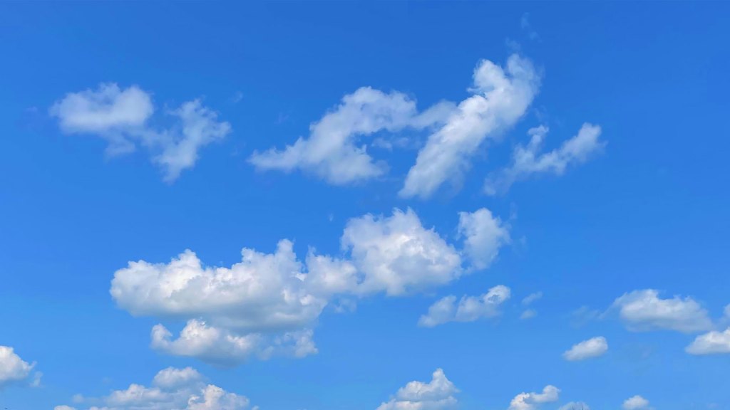 blue sky with white clouds