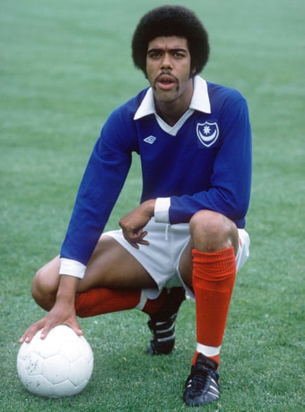 Footballer Chris Kamara playing for Portsmouth in 1977