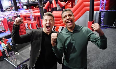 Ben Shephard and Chris Kamara - Opening of Ninja Warrior, Slyfield, Guildford, Surrey. Thursday 2nd February 2023.