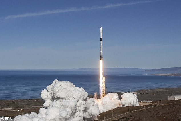 The never-before-public second sighting of the gigantic 'red square' UFO took place above Vandenberg AFB's Space Launch Complex 4 (SLC-4), leased today by Elon Musk's SpaceX. Above, a SpaceX Falcon 9 rocket launches from Vandenberg with a satellites payload in 2018