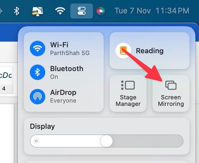 Screen mirroring on Mac