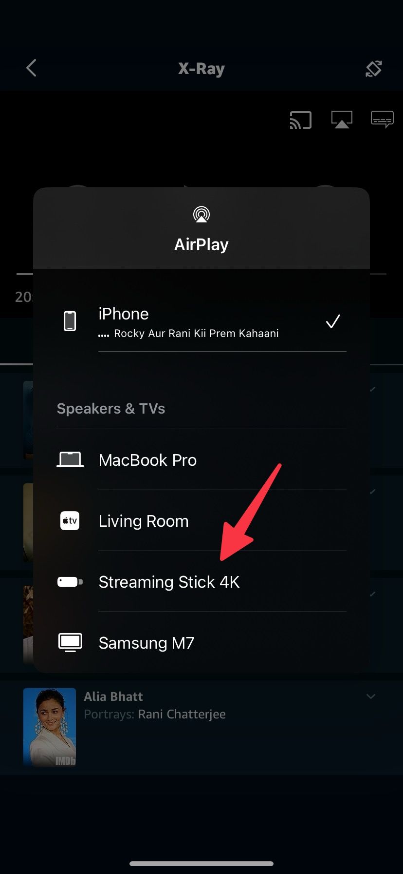 AirPlay from Prime Video to Roku