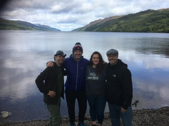 From left, Nessie hunters Ken Gerhard, Matty Wiles, Aga Balinska and Andy McGrath